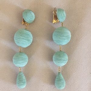 Rebecca de Ravenel 4 Drop Teardrop Earrings Teal